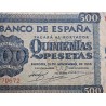 @RARO@ ESPAÑA 500 PESETAS 1936 NOVIEMBRE 21 CATEDRAL DE SALAMANCA Serie B 770672 Pick 102 BILLETE MUY CIRCULADO