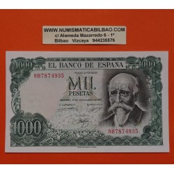 . @RARA SERIE de SUSTITUCIÓN 9B@ ESPAÑA 1000 PESETAS 1971 JOSE ECHEGARAY 9B 7874935 Pick 154 BILLETE SC Replacement Serial