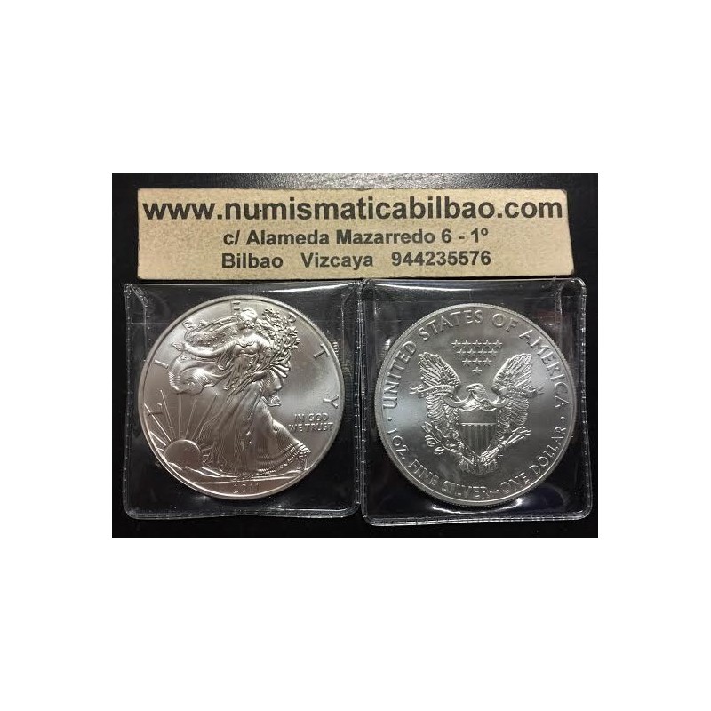 ESTADOS UNIDOS 1 DOLAR 2011 EAGLE LIBERTY MONEDA DE PLATA PURA SC $1 Dollar Coin USA UNITED STATES ONZA OZ OUNCE