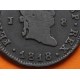 ESPAÑA Rey FERNANDO VII 8 MARAVEDIES 1818 J Ceca de JUBIA KM.491 MONEDA DE COBRE 8 Maravedis