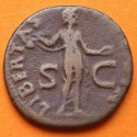 1 moneda x IMPERIO ROMANO Emperador CLAUDIO 41 - 42 ac AS de BRONCE Ceca ROMA 25mm DIOSA LIBERTAS