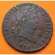 @ESCASA@ ESPAÑA Rey FERNANDO VII 4 MARAVEDIES 1830 Ceca de SEGOVIA KM.489 MONEDA DE COBRE Spain 4 Maravedis