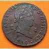 @ESCASA@ ESPAÑA Rey FERNANDO VII 4 MARAVEDIES 1830 Ceca de SEGOVIA KM.489 MONEDA DE COBRE Spain 4 Maravedis