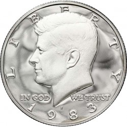 ESTADOS UNIDOS 1/2 DOLAR 1983 S KENNEDY KM.A202B MONEDA DE NICKEL @PROOF@ USA Half Dollar
