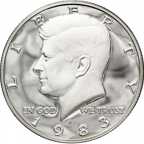 ESTADOS UNIDOS 1/2 DOLAR 1983 S KENNEDY KM.A202B MONEDA DE NICKEL @PROOF@ USA Half Dollar