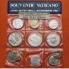 . 11 monedas x SOUVENIR VATICANO 20 + 50 + 100 LIRAS 1975 a 1982 y MEDALLAS PAPA JUAN PABLO II COBRE BAÑO DE PLATA