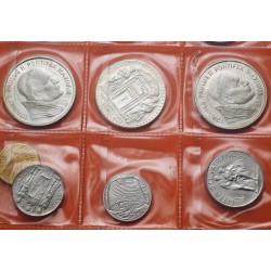 . 11 monedas x SOUVENIR VATICANO 20 + 50 + 100 LIRAS 1975 a 1982 y MEDALLAS PAPA JUAN PABLO II COBRE BAÑO DE PLATA