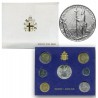 . 7 monedas x VATICANO CARTERA OFICIAL 1990 PAPA JUAN PABLO II SC 10+20+50+100+200 + 500 + 1000 LIRAS 1990 PLATA CRISTIANISMO
