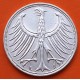 ALEMANIA 5 MARCOS 1966 F AGUILA y VALOR KM.112.1 MONEDA DE PLATA MBC+ Germany BRD 5 Marks silver
