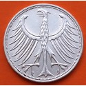 ALEMANIA 5 MARCOS 1966 F AGUILA y VALOR KM.112.1 MONEDA DE PLATA MBC+ Germany BRD 5 Marks silver