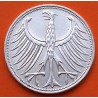 ALEMANIA 5 MARCOS 1966 F AGUILA y VALOR KM.112.1 MONEDA DE PLATA MBC+ Germany BRD 5 Marks silver
