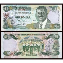 BAHAMAS 1 DOLAR 2001 BANDA DE MUSICA y PRESIDENTE Pick 69 BILLETE SC Caribe $1 Dollar UNC BANKNOTE