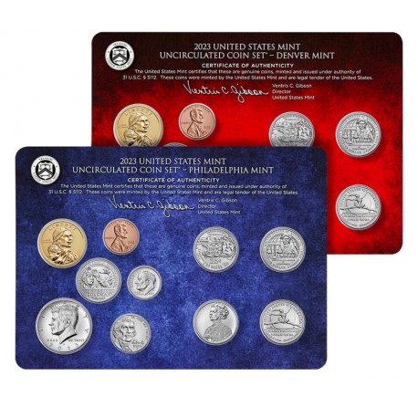 2023 UNITED STATES MINT UNCIRCULATED COIN SET D+P 25 Centavos AMERICAN WOMEN QUARTERS Estados Unidos 1 Centavo / 1 DOLAR 2023