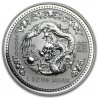 AUSTRALIA 1 DOLAR 2000 AÑO DEL DRAGON 1ª SERIE LUNAR MONEDA DE PLATA $1 dollar silver OZ ONZA OUNCE @RARA@