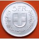 SUIZA 5 FRANCOS 1967 B GUILLERMO TELL y ESCUDO KM.40 MONEDA DE PLATA PLATA SC- Switzerland 5 Francs silver coin