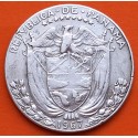 PANAMA 1/2 BALBOA 1967 BUSTO DE BALBOA KM.12.A.1 MONEDA DE PLATA BAJA MBC Medio HALF SILVER COIN