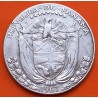PANAMA 1/2 BALBOA 1967 BUSTO DE BALBOA KM.12.A.1 MONEDA DE PLATA BAJA MBC Medio HALF SILVER COIN