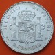 @PRECIOSA@ ESPAÑA 5 PESETAS 1891 * 18 91 PGM REY ALFONSO XIII KM.689 MONEDA DE PLATA (DURO) Spain silver R/1