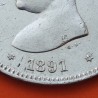 ESPAÑA 5 PESETAS 1891 * 18 91 PGM REY ALFONSO XIII KM.689 MONEDA DE PLATA (DURO) Spain silver R/3
