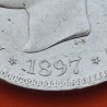 @MUY BONITA@ ESPAÑA 5 PESETAS 1897 * 18 97 SGV REY ALFONSO XIII KM.707 MONEDA DE PLATA (DURO - RAYAS) Spain R/1