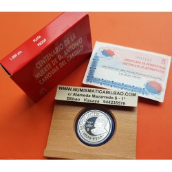 @ESCASA@ ESPAÑA 1000 PESETAS 1997 ANTONIO CANOVAS DEL CASTILLO MONEDA DE PLATA ESTUCHE y CERTIFICADO FNMT