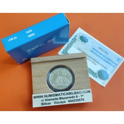 ESPAÑA 1000 PESETAS 1998 EXPO DE LISBOA BARCO JUAN SEBASTIAN ELCANO MONEDA DE PLATA PROOF ESTUCHE CERTIFICADO FNMT