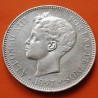 @MUY BONITA@ ESPAÑA 5 PESETAS 1897 * 18 97 SGV REY ALFONSO XIII KM.707 MONEDA DE PLATA (DURO - RAYAS) Spain R/1