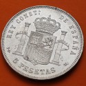@PRECIOSA@ ESPAÑA 5 PESETAS 1891 * 18 91 PGM REY ALFONSO XIII KM.689 MONEDA DE PLATA (DURO) Spain silver R/1