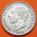 ESPAÑA 5 PESETAS 1884 * 18 84 MSM REY ALFONSO XII KM.688 MONEDA DE PLATA (DURO) Spain silver R/2
