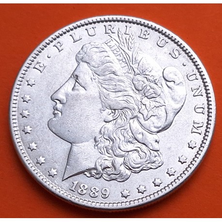 ESTADOS UNIDOS 1 DOLAR 1889 MORGAN KM.110 MONEDA DE PLATA EBC USA Silver $1 Dollar Coin R/5