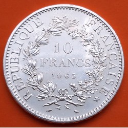FRANCIA 10 FRANCOS 1965 HERCULES TRES GRACIAS KM.932 MONEDA DE PLATA SC- France 10 Francs silver 0,72 ONZAS R/1
