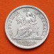 GUATEMALA 1/2 REAL 1899 DAMA CON LANZA KM.170 MONEDA DE PLATA EBC- silver coin 15mm 1,56 grs