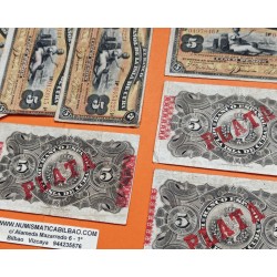 . 1 Billete MUY CIRCULADO x España 5 PESOS 1896 BANCO ESPAÑOL DE LA ISLA de CUBA Pick 48B DAMA y BARCO @PLATA EN REVERSO@