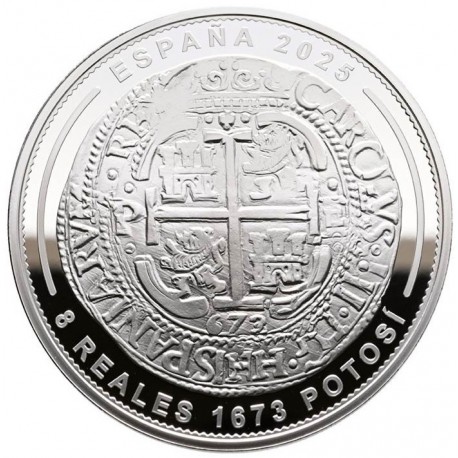 . 1 aaaaaaaaacoin @19/NOV Envío@ ESPAÑA 10 EUROS 2025 POTOSI 8 REALES 1673 JOYAS DEL MUSEO CASA DE LA MONEDA PLATA FNMT