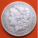 ESTADOS UNIDOS 1 DOLAR 1887 O MORGAN KM.110 MONEDA DE PLATA MUY CIRCULADA USA Silver $1 Dollar R/1