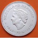 HOLANDA 10 GULDEN 1970 REINA JULIANA y REINA GUILLERMINA KM.195 MONEDA DE PLATA MBC The Netherlands silver coin