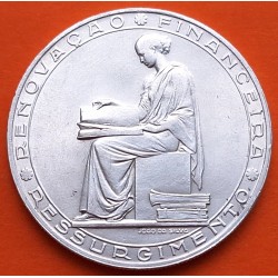 PORTUGAL 20 ESCUDOS 1953 XXV ANIVERSARIO DE LA REFORMA FINANCIERA KM.585 MONEDA DE PLATA SC- Silver coin