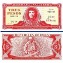 @RARO@ CUBA 3 PESOS 1984 ERNESTO CHE GUEVARA Pick 107A BILLETE SC Caribe UNC BANKNOTE