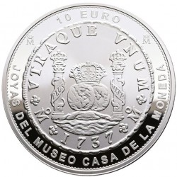 . 1 aaaaaaaaacoin @19/NOV Envío@ ESPAÑA 10 EUROS 2025 MEXICO 8 REALES 1737 JOYAS DEL MUSEO CASA DE LA MONEDA PLATA FNMT