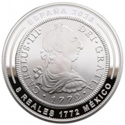. 1 aaaaaaaaacoin @19/NOV Envío@ ESPAÑA 10 EUROS 2025 MEXICO 8 REALES 1772 JOYAS DEL MUSEO CASA DE LA MONEDA PLATA FNMT