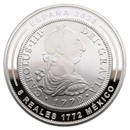 . 1 aaaaaaaaacoin @19/NOV Envío@ ESPAÑA 10 EUROS 2025 MEXICO 8 REALES 1772 JOYAS DEL MUSEO CASA DE LA MONEDA PLATA FNMT