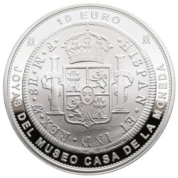 . 1 aaaaaaaaacoin @ESTUCHE con 3 MONEDAS@ ESPAÑA 10 EUROS 2025 MEXICO JOYAS DEL MUSEO CASA DE LA MONEDA 8 REALES PLATA FNMT