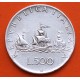 ITALIA 500 LIRAS 1959 DAMA y LAS 3 CARABELAS DE CRISTOBAL COLON KM.98 MONEDA DE PLATA MBC+ Italy 500 Lire silver