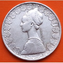 ITALIA 500 LIRAS 1959 DAMA y LAS 3 CARABELAS DE CRISTOBAL COLON KM.98 MONEDA DE PLATA MBC+ Italy 500 Lire silver