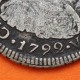 ESPAÑA Rey CARLOS IIII 2 REALES 1792 IJ Ceca de LIMA (PERU) KM.95 MONEDA DE PLATA @ESCASA@ Spain silver coin