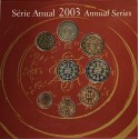 PORTUGAL CARTERA OFICIAL EUROS 2003 SC 1+2+5+10+20+50 Céntimos + 1 EURO + 2 EUROS 2003 BU KMS 8 MONEDAS
