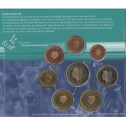 HOLANDA CARTERA OFICIAL EUROS 2000 BU SET 1+2+5+10+20+50 CENTIMOS 1 EURO + 2 EUROS 2000 SC REINA BEATRIZ