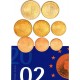HOLANDA CARTERA OFICIAL EUROS 2002 BU SET 1+2+5+10+20+50 CENTIMOS 1 EURO + 2 EUROS 2002 SC REINA BEATRIZ