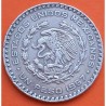 @ESCASA@ MEXICO 1 PESO 1957 BENITO JUAREZ - CONSTITUCÍON CENTENARIO KM.458 MONEDA DE PLATA MUY CIRCULADA silver coin R/1