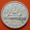 CANADA 1 DOLAR 1965 INDIOS EN CANOA KM.64.1 MONEDA DE PLATA EBC $1 Dollar silver 0,60 ONZAS